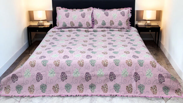 Self print All over Leave Bed Set (AR - 108)