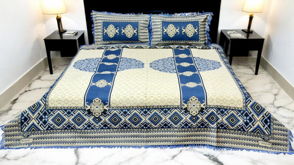 Circle Motive Printed Bed Set (AR - 122)