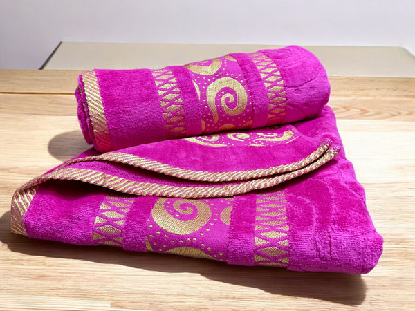 Velvet Cotton Towel  (AR - 228) - pair of 2