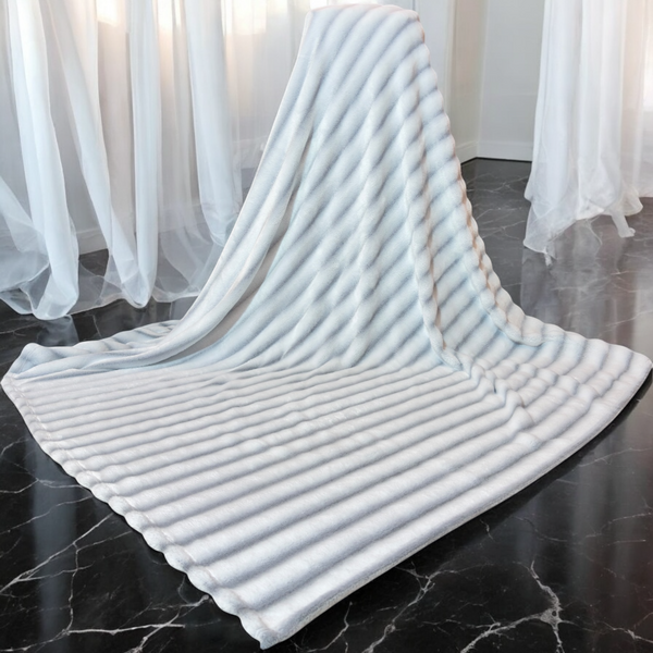Cozy Stripe Luxe Fleece Blanket (AR-410)