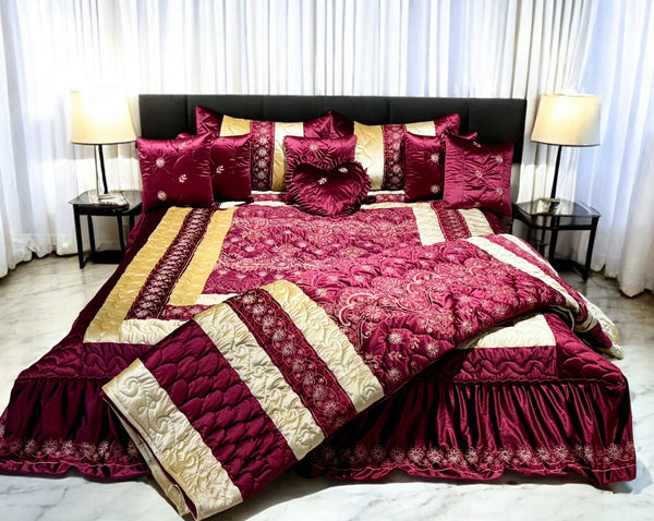 Micro Velvet Embroidered Set 14 pc  (AR - 21)