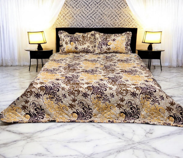 Cotton quilted Print Bedsheet  (AR - 70)