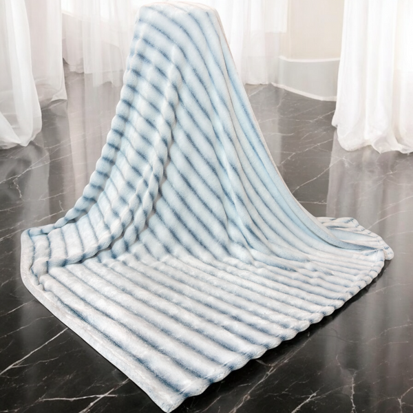 Cozy Stripe Luxe Fleece Blanket (AR-412)
