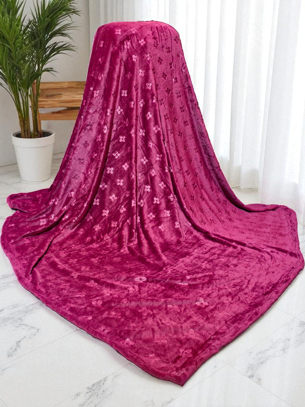 Blossom Embossed Fleece Blanket (AR-467)